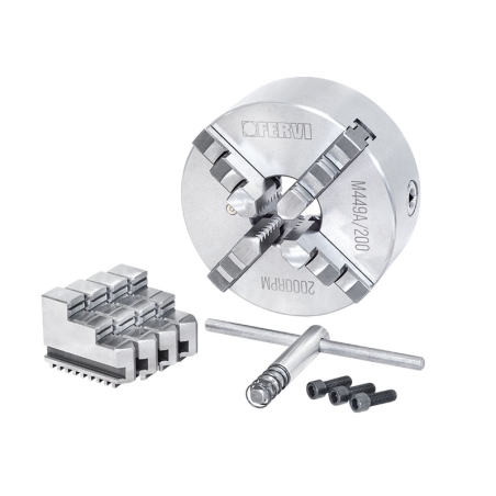 Mandrino a 4+4 griffe autocentrante di precisione FERVI M449A/200 -2