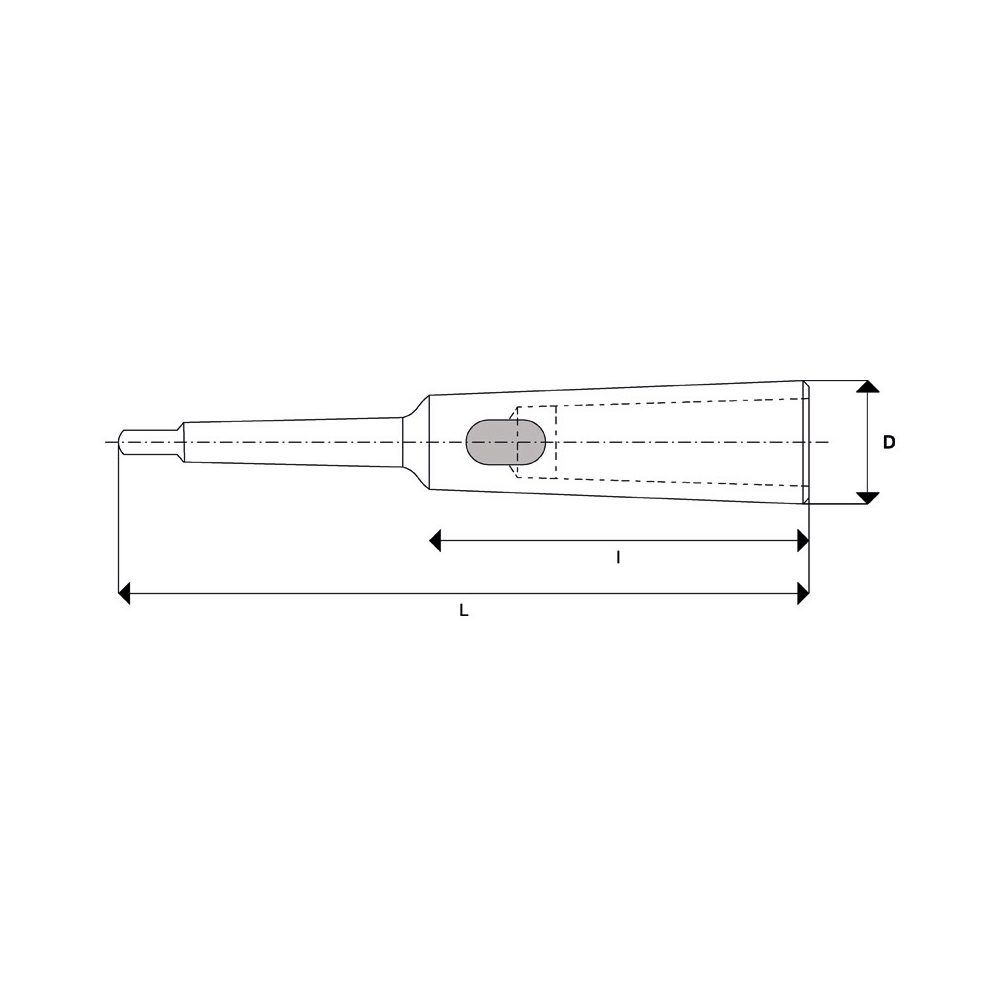 Riduzione prolungata cono morse FERVI ST45/5/5L con cm esterno 5 e cm interno 5 -2