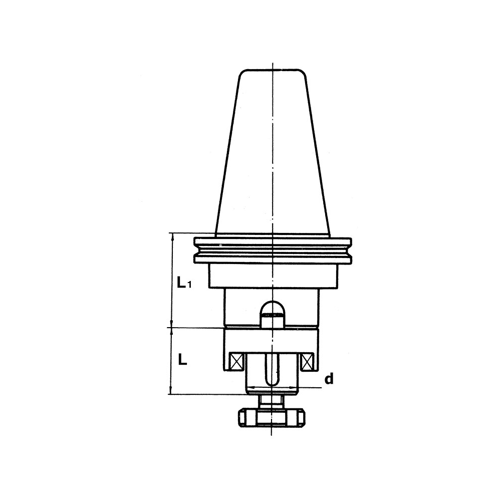 Mandrino porta frese combinato FERVI 22A40 con iso 40, d-h6 22 mm e equilibratura rpm 12000 -2