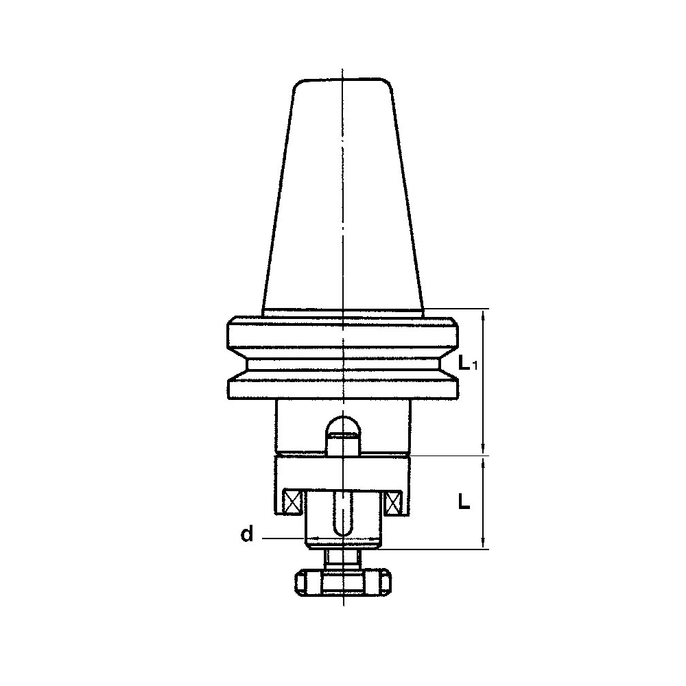 Mandrino porta frese combinato FERVI 27/D40 da d - h6 27 mm -2
