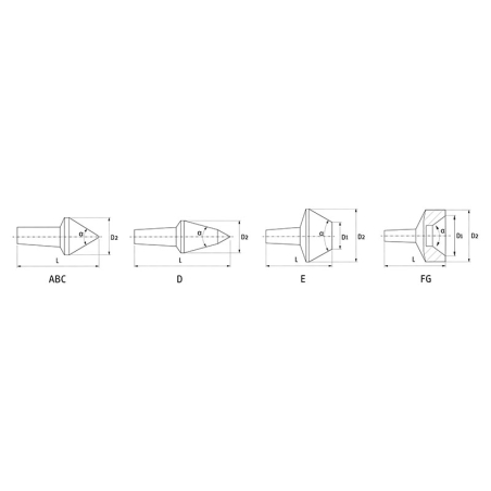 Set contropunta girevole FERVI C050/2 da CM 2 -2