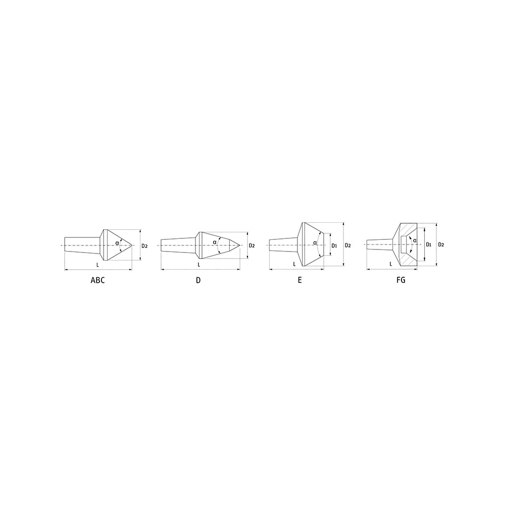 Set contropunta girevole FERVI C050/4 da CM 4 -2