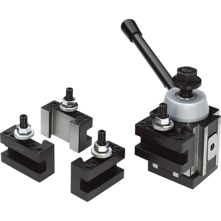 Torretta a cambio rapido FERVI T0AA con altezza utile 56 mm, altezza utensile 14 mm e lunghezza 57 mm -1