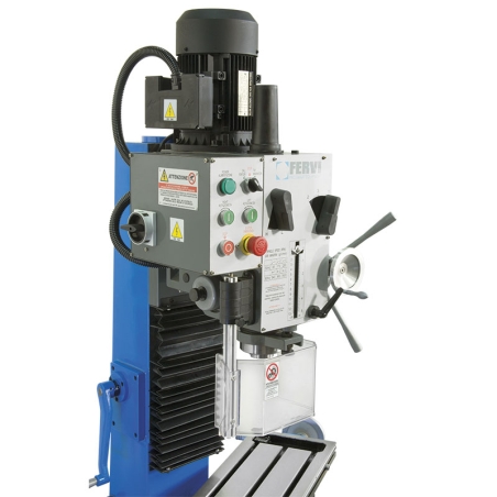 Trapano fresa da banco ad ingranaggi FERVI T044/400V con foratura Ø 40/45 mm -2