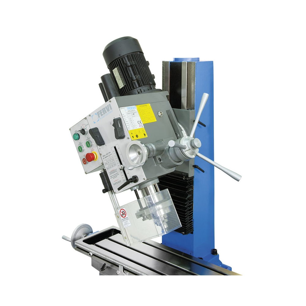 Trapano fresa da banco ad ingranaggi FERVI T044/400V con foratura Ø 40/45 mm -4