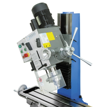 Trapano fresa da banco ad ingranaggi FERVI T044/400V con foratura Ø 40/45 mm -4