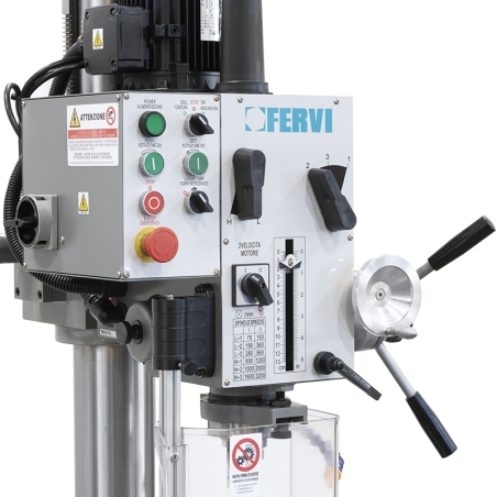 Trapano fresa ad ingranaggi FERVI T047/400V con foratura Ø 32/40 mm -2