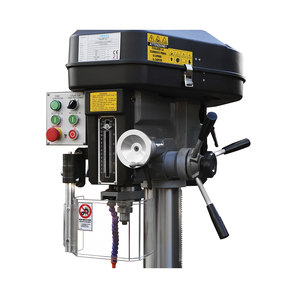 Trapano fresa a colonna FERVI T052/400V con foratura 32 mm -4