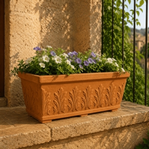 Balconiera 50x20cm polietilene Foglia 50 Rome MonacisMONACIS