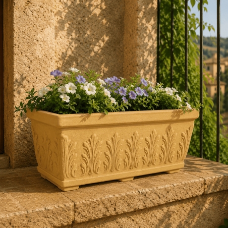 Balconiera 50x20cm polietilene Foglia 50 Rome MonacisMONACIS