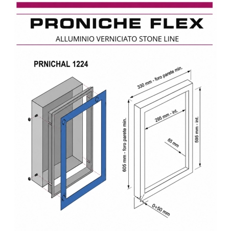 Nicchia a Scomparsa 295x595 mm 1224 EYP11 Nero Matt Progress Profiles -3
