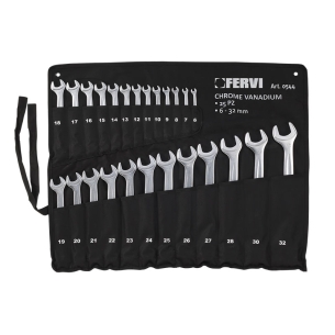 FERVI Serie 25 Chiavi Combinate Satinate Testa Inclinata