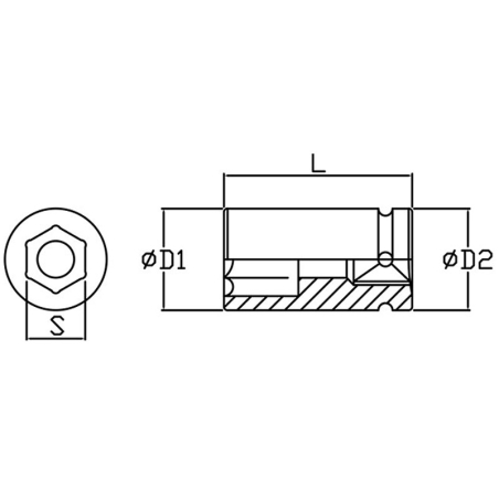 FERVI Chiave a Bussola ad Impatto 100 mm Lunghezza 105 mm