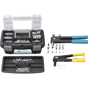 FERVI Set 2 Rivettatrici con 370 Rivetti in Valigetta