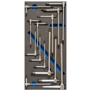 FERVI Serie Chiavi Torx a T T6-T50 in Termoformato Morbido