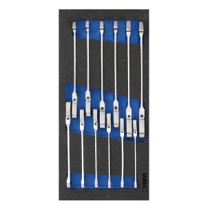 FERVI Serie Chiavi a Cricchetto Combinate Snodate TM01/056