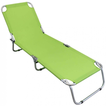 Brandina da spiaggia alessia in alluminio con tessuto oxford 600d verde 187x58x24 cm