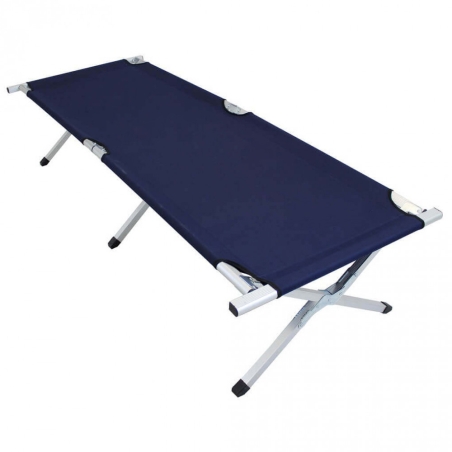 Branda da spiaggia emergency in alluminio con tessuto oxford 600d blu 190x64x42 cm