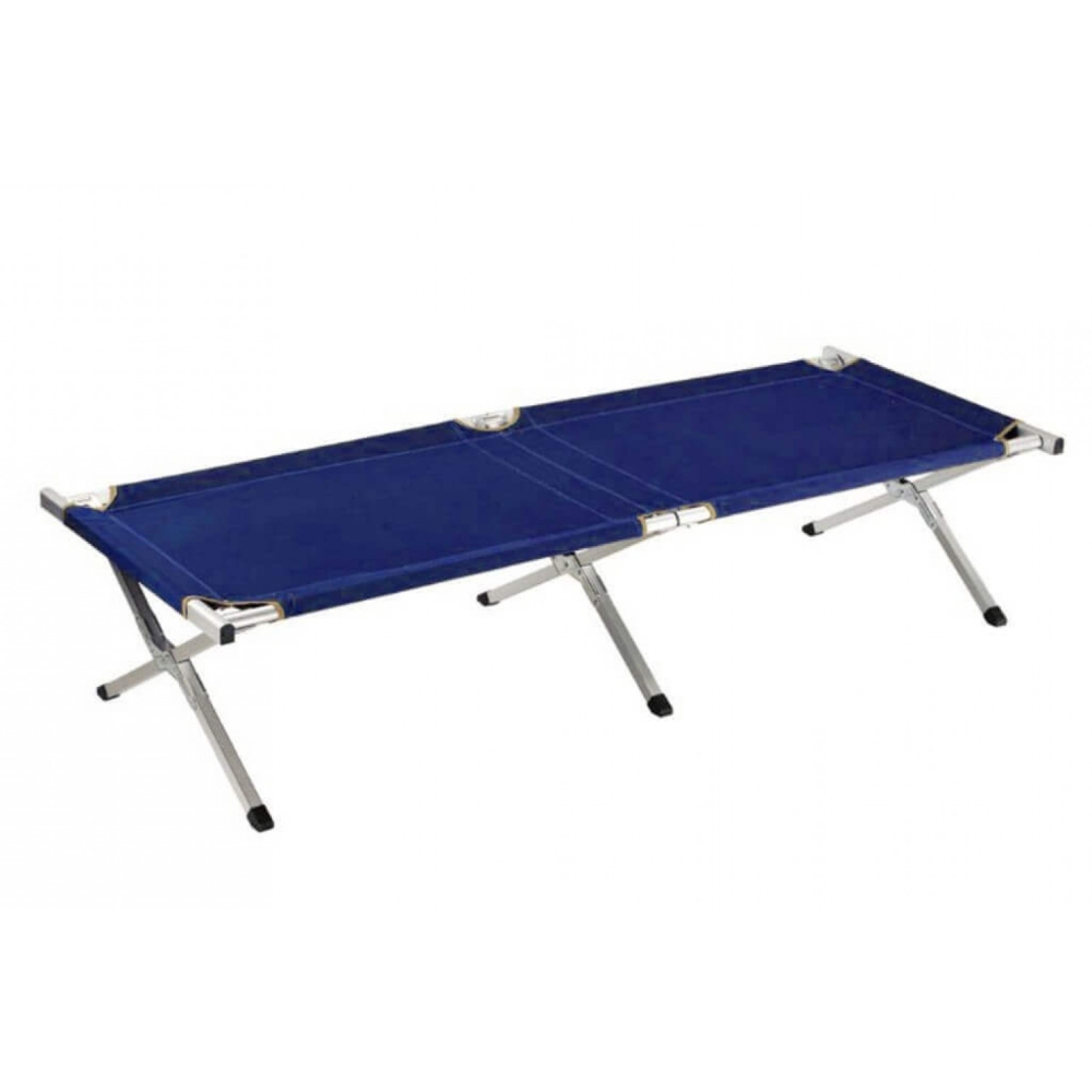Branda da spiaggia emergency in alluminio con tessuto oxford 600d blu 190x64x42 cm