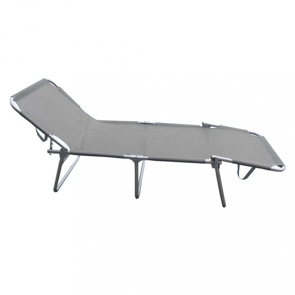Brandina da spiaggia trieste alta senza tettuccio in alluminio anodizzato con tessuto textilene azzurro 190x58x40 cm -3