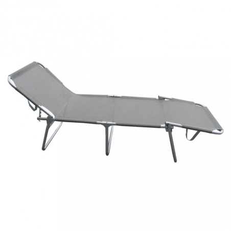 Brandina da spiaggia trieste alta senza tettuccio in alluminio anodizzato con tessuto textilene azzurro 190x58x40 cm -3