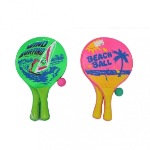 Set di racchette da spiaggia in mdf Ø 24 cm -1