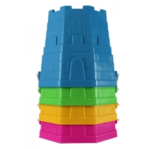 Secchiello a castello in plastica 18,5 x 18,5 cm -1