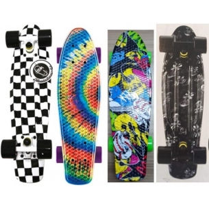 Skate color 1 con ruote led in pp 56 cm -1