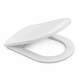 Sedile copriwater per AXA bianco lucido – coprivaso di ricambio compatibile -1