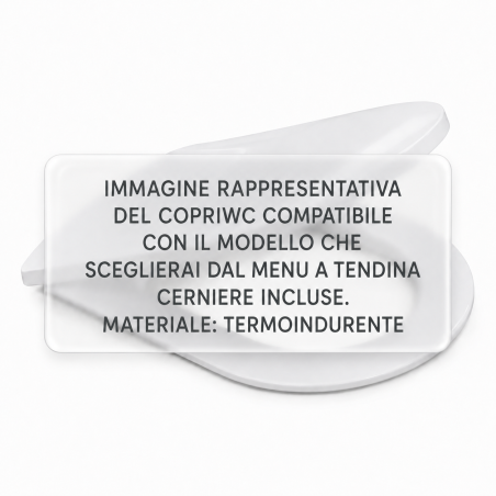 Sedile copriwater per CATALANO bianco lucido – coprivaso di ricambio compatibile -2