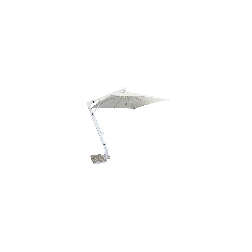 Ombrellone palo bianco laterale 3x4 mt Beige - Venere -4