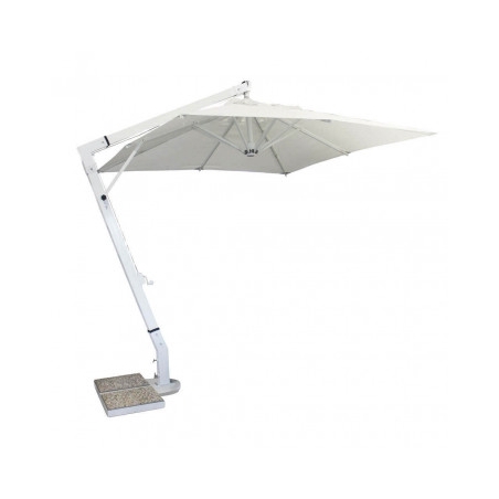 Ombrellone palo bianco laterale 3x4 mt Beige - Venere -4