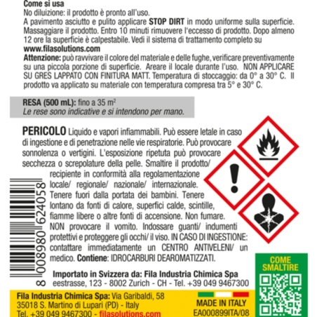 Detergente antisporco Filastop Dirt Fila 500 mlFILA