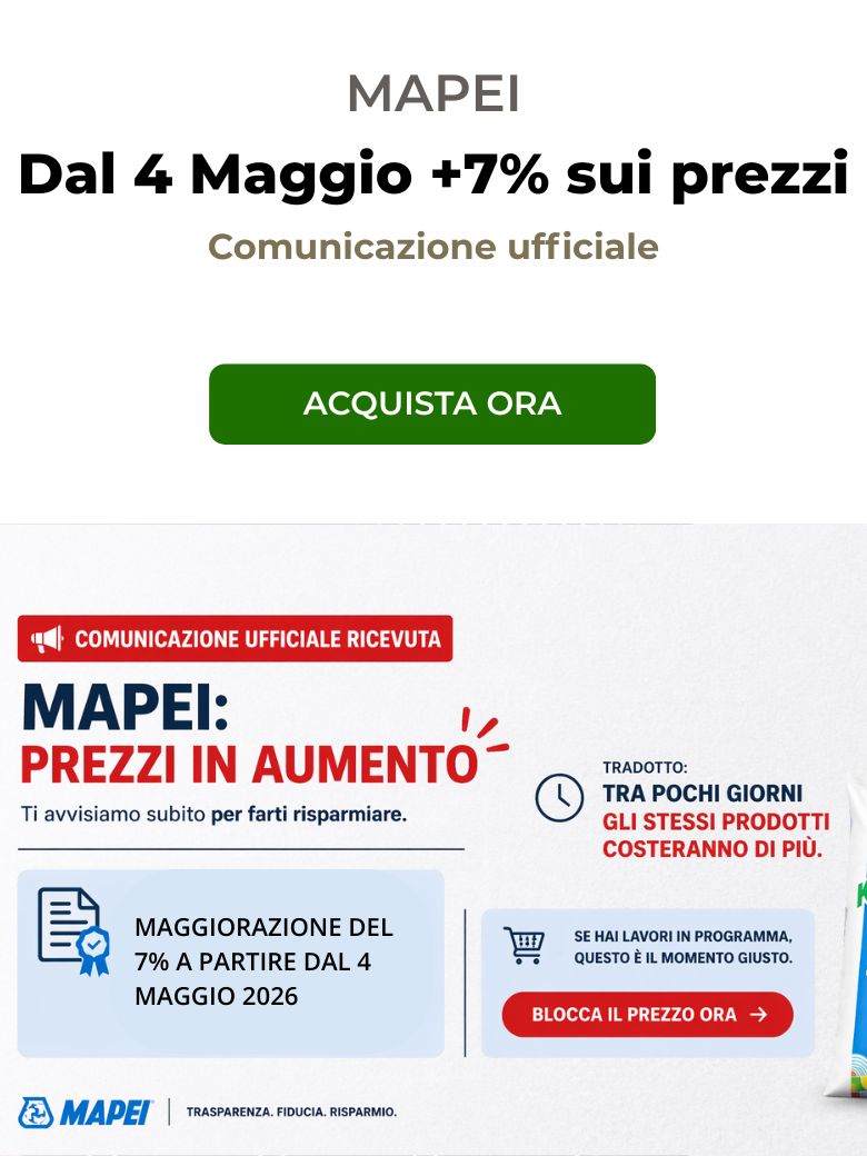 Mapei prezzi bloccati