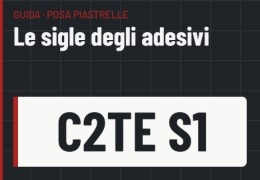 Adesivi per piastrelle: cosa significano C1, C2, T, E, S1 e S2
