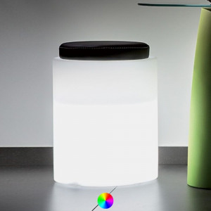 Pouf a led multicolor a batteria e solare Comfy Round Bright Monacis 
