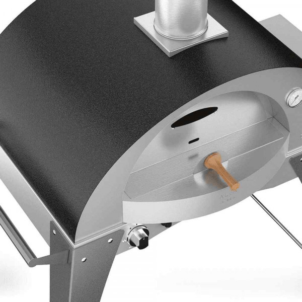 Forno a gas Domo grigio con base Alfa Refrattari