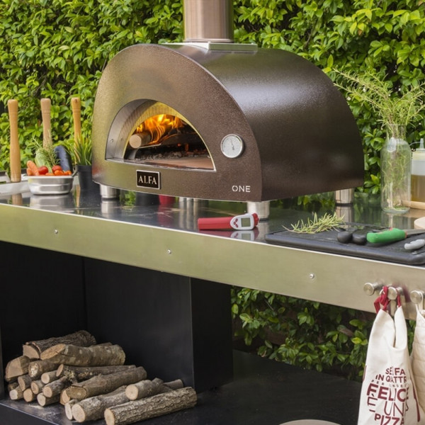 Forno a legna One versione top Rame Alfa Refrattari